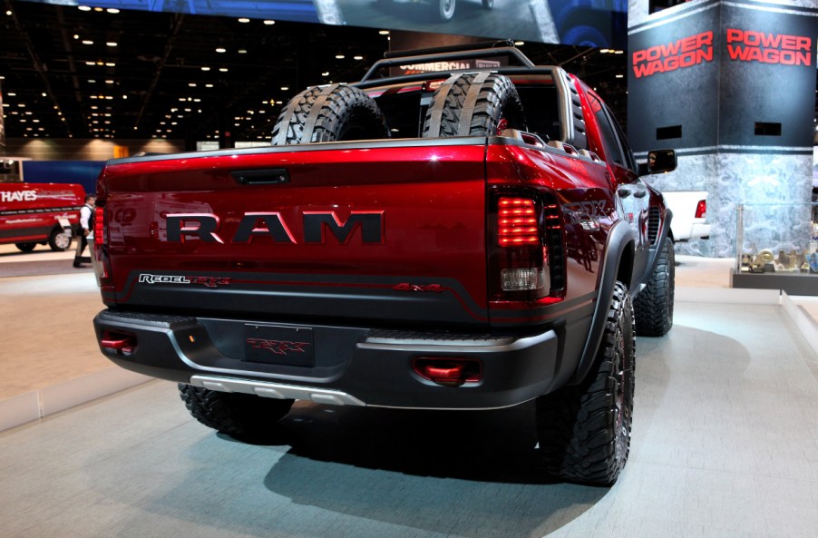 A Ram 1500 Rebel TRX on display