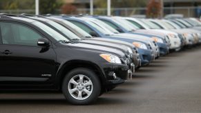 Toyota SUVs for sale at a dealership