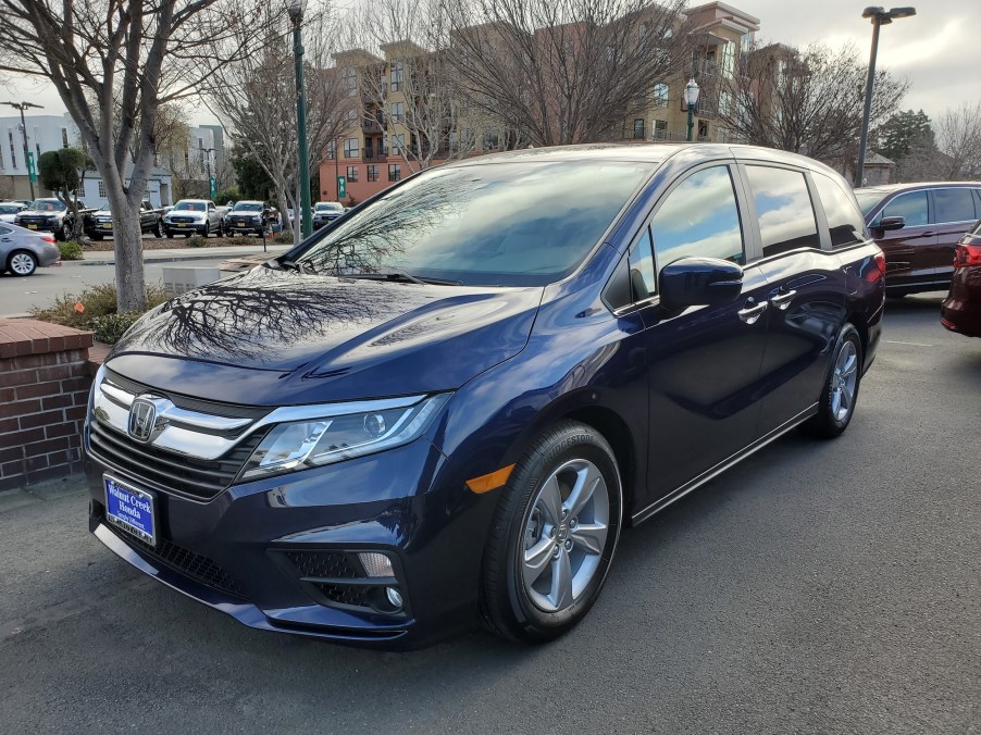 Front view of Honda Odyssey minivan, Walnut Creek, California, January 30, 2020.