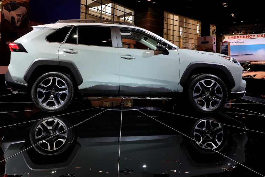 2019 Toyota RAV4 is on display at the 111th Annual Chicago Auto Show at McCormick Place in Chicago, Illinois on February 8, 2019.