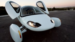 The 2008 Aptera Typ-1 was designed as an electric vehicle and later as an extended-range electric.