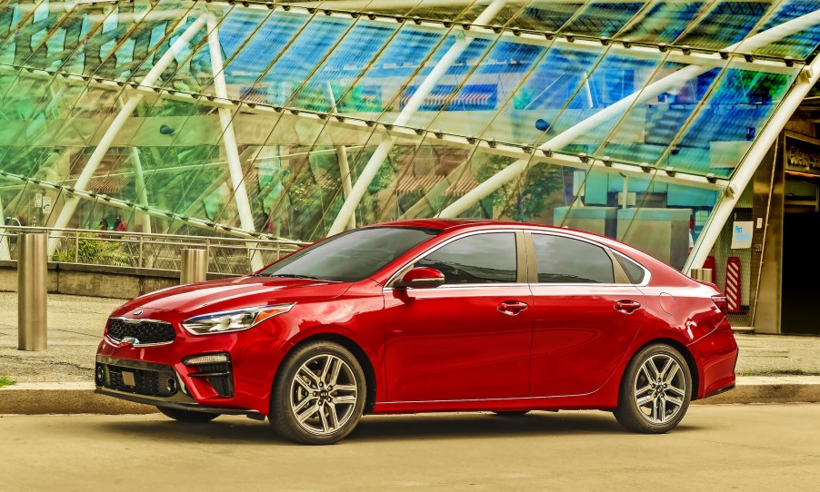 A red 2020 Kia Forte