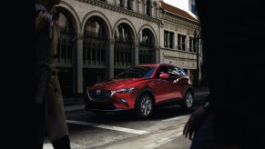 2021 Mazda CX-3 parked in a city setting