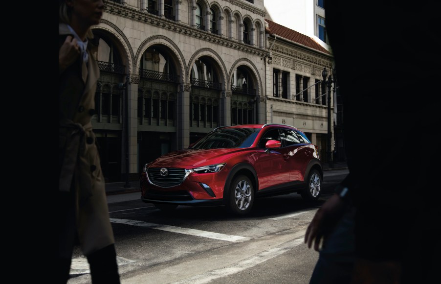 2021 Mazda CX-3 parked in a city setting