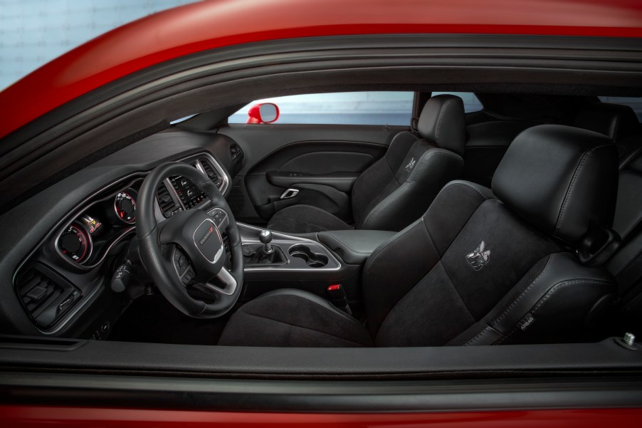 2021 Dodge Challenger R/T Scat Pack Widebody interior, like all 2021 Challengers trims, come with driver's seat memory settings