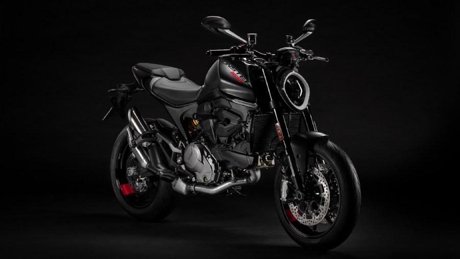 A black 2021 Ducati Monster