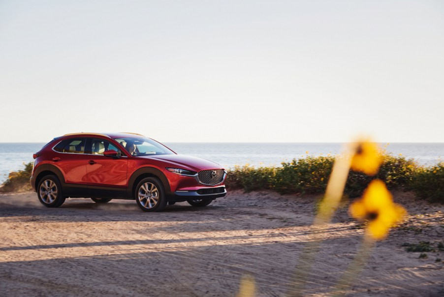 2021 Mazda CX-30 parked on a beach