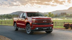 The 2023 Chevy Silverado on the road