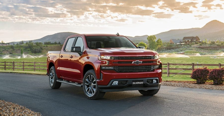 The 2023 Chevy Silverado on the road