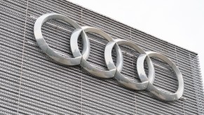 German automobile manufacturer Audi logo seen in Shanghai.