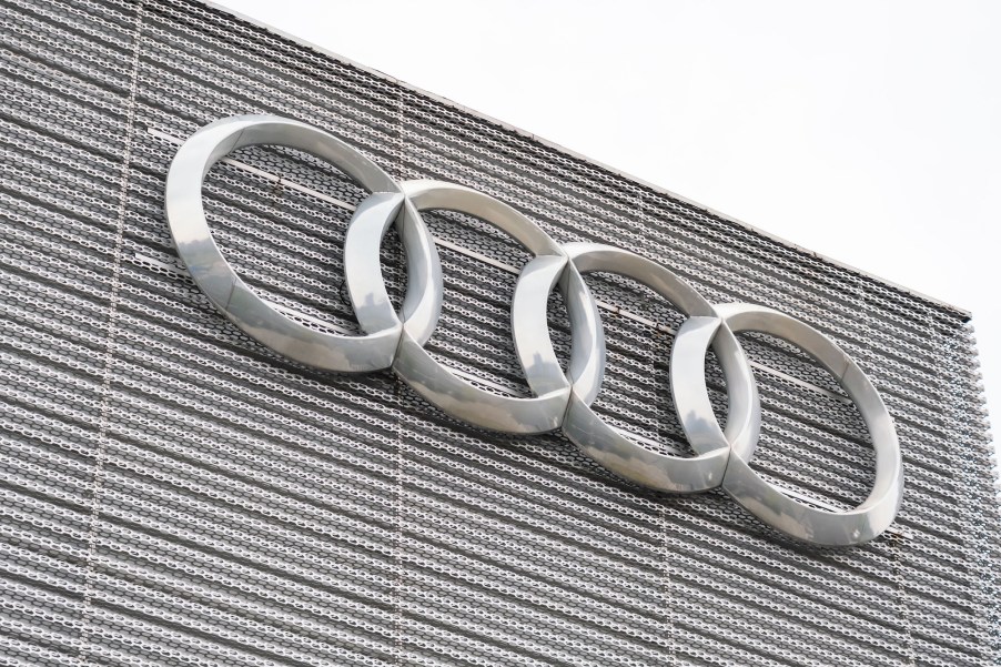 German automobile manufacturer Audi logo seen in Shanghai.