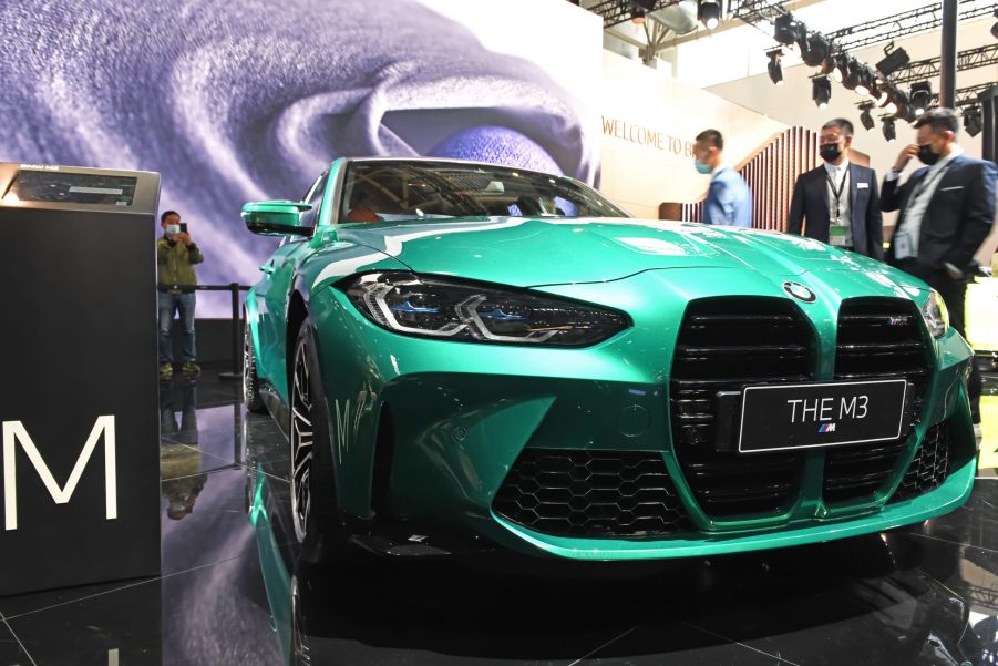 A BMW M3 car is on display during 2020 Beijing International Automotive Exhibition