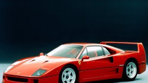 An image of a Ferrari F40 in the studio.