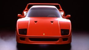 An image of a Ferrari F40 in the studio.