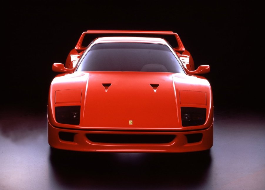 An image of a Ferrari F40 in the studio.