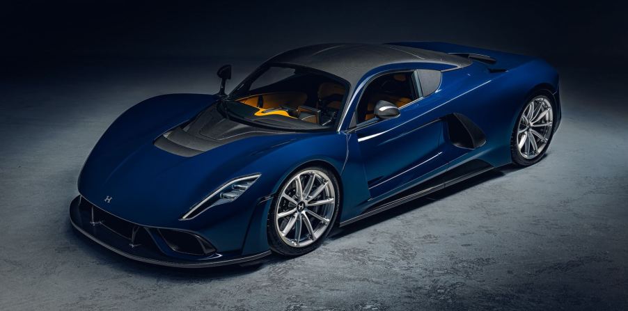 A view of the driver's front quarter of the Hennessey Venom F5 hypercar