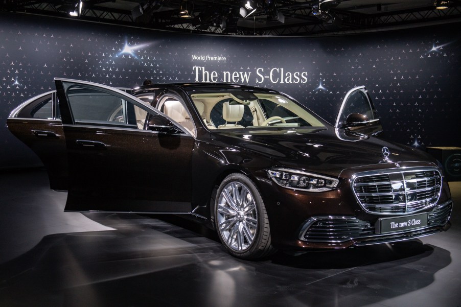 The new S-Class Mercedes-Benz passenger car is presented at the new "Factory 56" assembly line at the Mercedes-Benz manufacturing plant