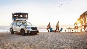 2021 Subaru Forester at the beach