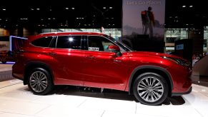 2020 Toyota Highlander Hybrid is on display at the 112th Annual Chicago Auto Show