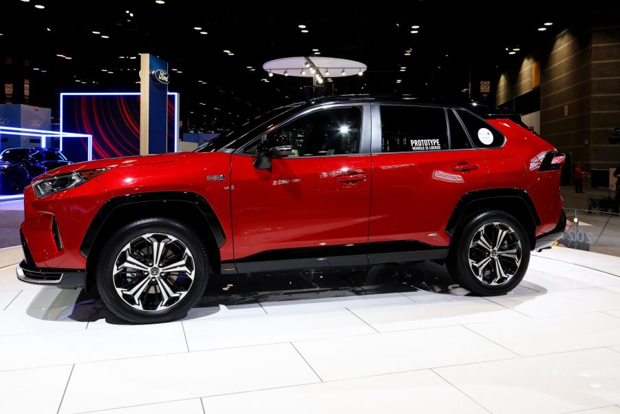 2021 Toyota Rav4 Prime is on display at the 112th Annual Chicago Auto Show