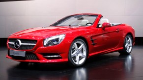 Some Mercedes-Benz models, such as this 2012 SL, have Mars Red body paint