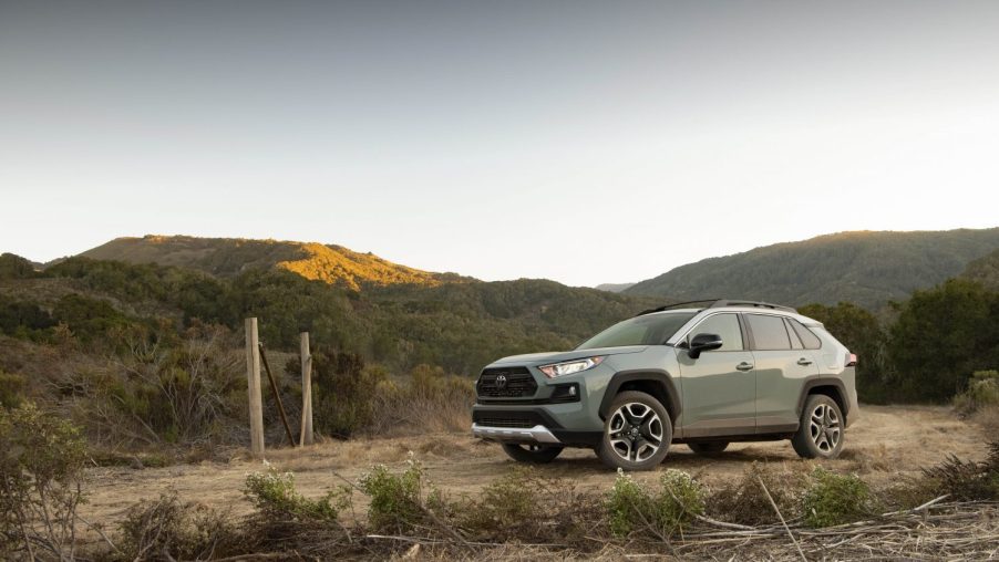 2021 Toyota RAV4 parked in the wilderness