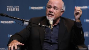 Dave Ramsey talks into a mircrophone