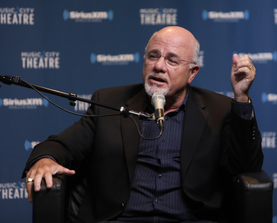 Dave Ramsey talks into a mircrophone