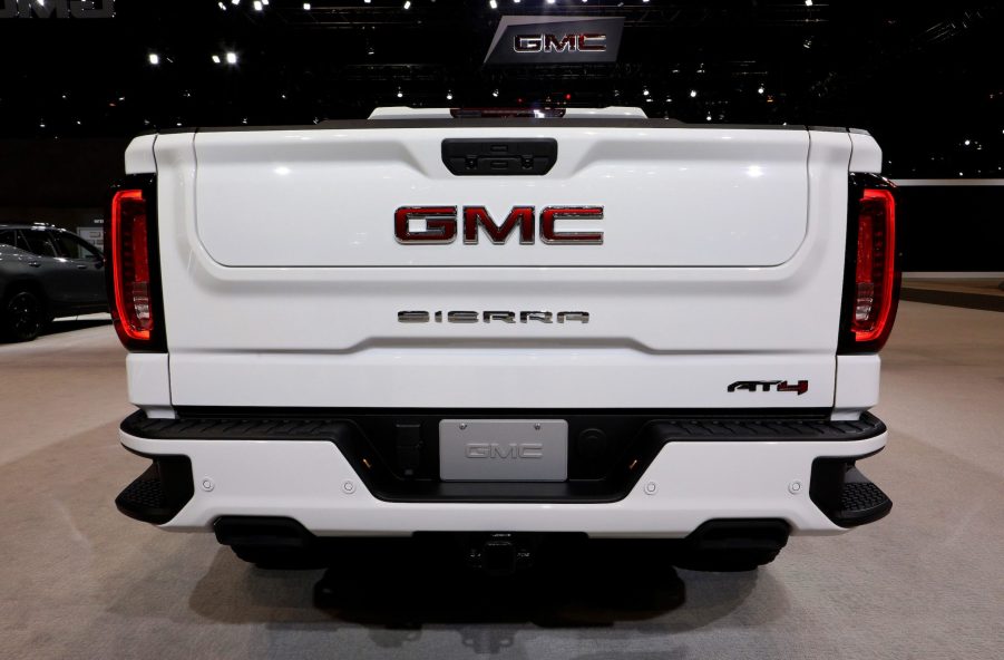 2020 GMC Sierra AT4 is on display at the 112th Annual Chicago Auto Show