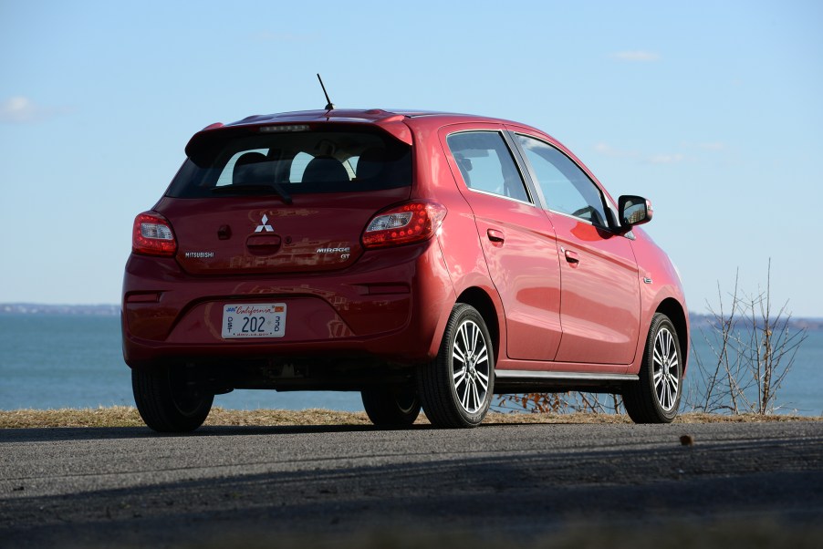 2018 Mitsubishi Mirage GT. Staff photo by Jim Mahoney