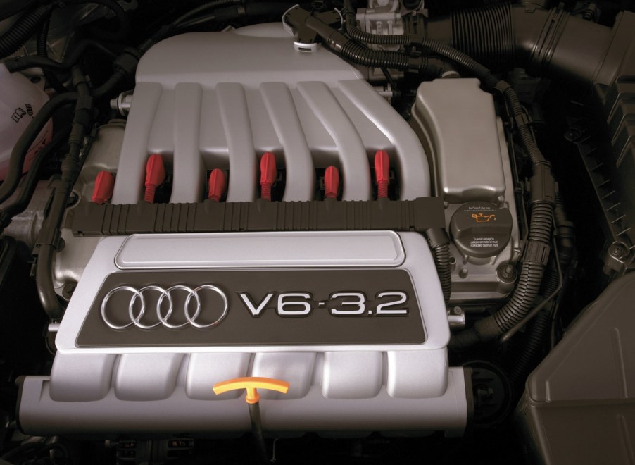 The 3.2-liter Volkswagen VR6 engine in the 2008 Audi TT