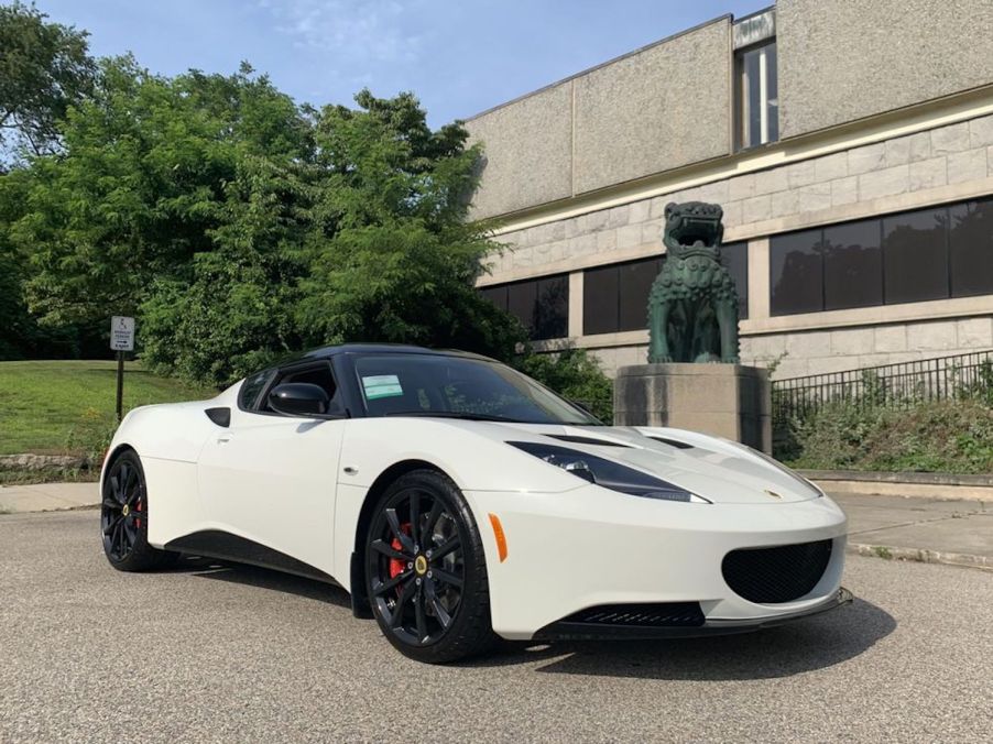 This White on Black 2014 Lotus Evora was just sold new in Connecticut