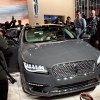 A gray Lincoln MKZ at the Los Angeles International Auto Show in November 2015