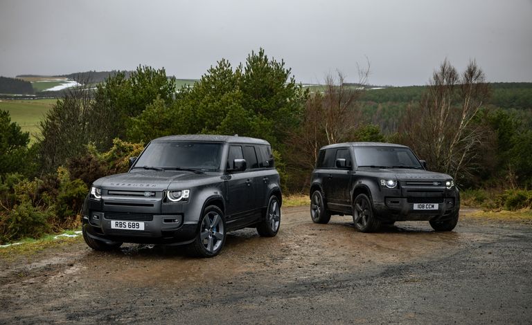 2022 Land Rover Defender V8 models. Four-door 110 and two-door-90