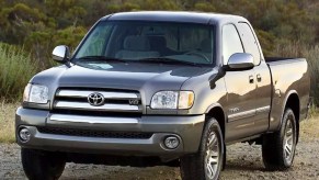 a silver 2003 Toyota Tundra in an outdoor press photo