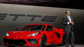 Mark Reuss, president of General Motors Co. (GM), speaks during an unveiling event for the GM 2020 Chevrolet Corvette Stingray