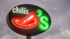 Florida, Orlando, Chili's Grill & Bar, restaurant neon sign