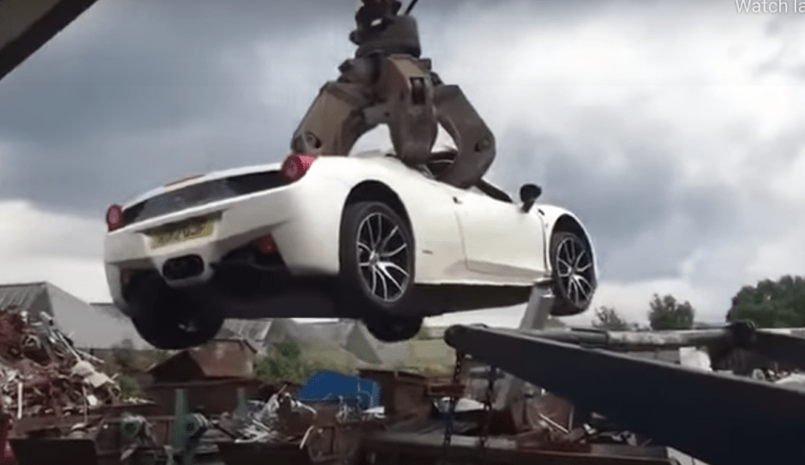 458 Ferrari Spider clutched in claws