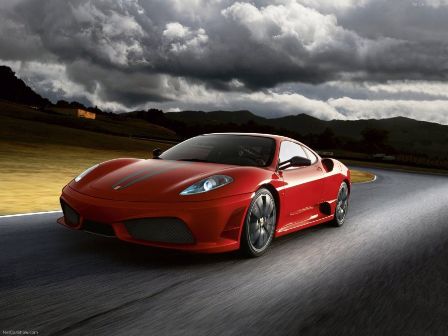 An image of a Ferrari F430 Scuderia out on track.