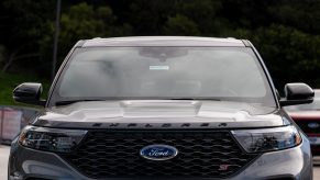 A Ford Explorer on display at dealership's lot