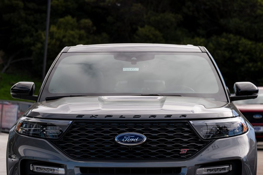 A Ford Explorer on display at dealership's lot