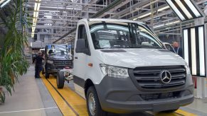 Commercial vehicles of the Sprinter type are built at the Mercedes-Benz AG Ludwigsfelde plant