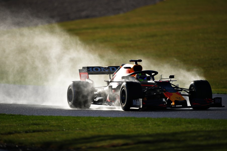 Sergio Perez driving the Red Bull Racing RB15