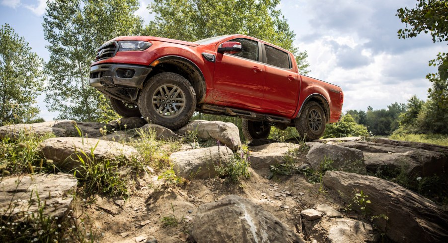 2021 Ford Ranger in the dirt