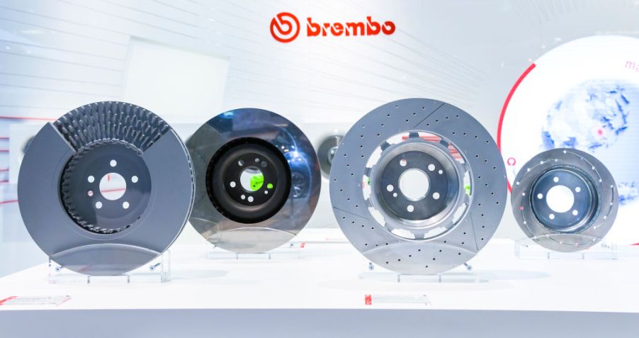 A display of Brembo rotors | Brembo