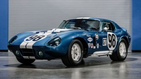 Blue 1965 Shelby Daytona Cobra coupe