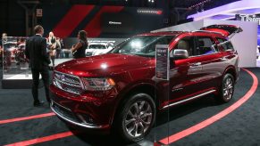 A Dodge Durango on display at an auto show