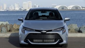 A front view of the 2021 Toyota Corolla hatchback