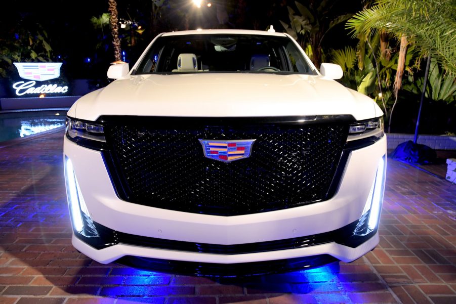 The all-new 2021 Cadillac Escalade is displayed during the Cadillac Oscar Week Celebration at Chateau Marmont