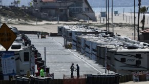 A campground in California with plenty of RV parking